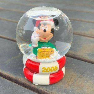 Disney Mickey Mouse Glass Snow Globe - JC Penny 2"